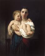 Adolphe William Bouguereau The Elder Sister (mk26) oil